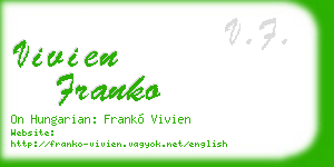 vivien franko business card