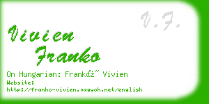 vivien franko business card